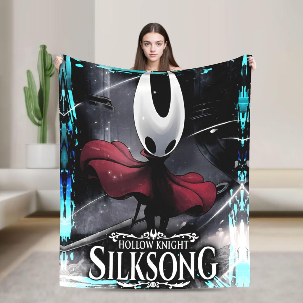 Hollow Knight Silksong Hornet Blanket Fleece Decoration Breathable Super Soft Throw Blanket for Sofa Bedroom Plush Thin Quilt