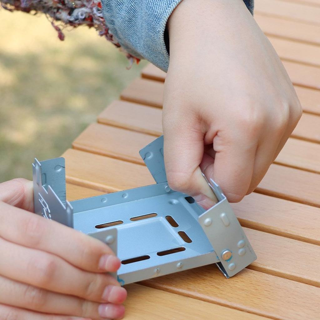 2Pcs Portable Outdoor Alcohol Stove Folding Portable Pocket Stove Burner Thicken Small Backpacking Stove Easy to Use