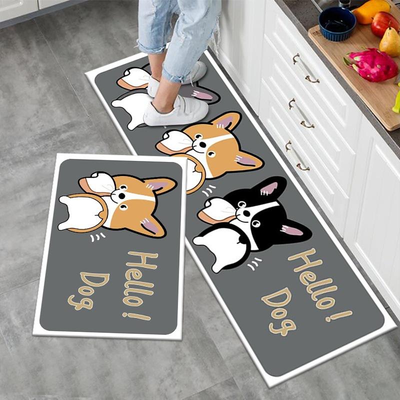 Коврики для кухни с милым рисунком котенка: Нескользящий, прочный и удобный ковер для дома, офиса и ванной комнаты