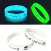 Unisex Glow In The Dark Shine Silicone Bracelet Luminous Wristband Rubber Bangle Silica Gel