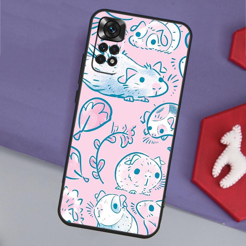 Забавный чехол с рисунком морской свинки для Xiaomi Redmi Note 14 13 12 Pro 11 9 10 9S 10S 11S 12S Redmi 14C 10C 12C 13C