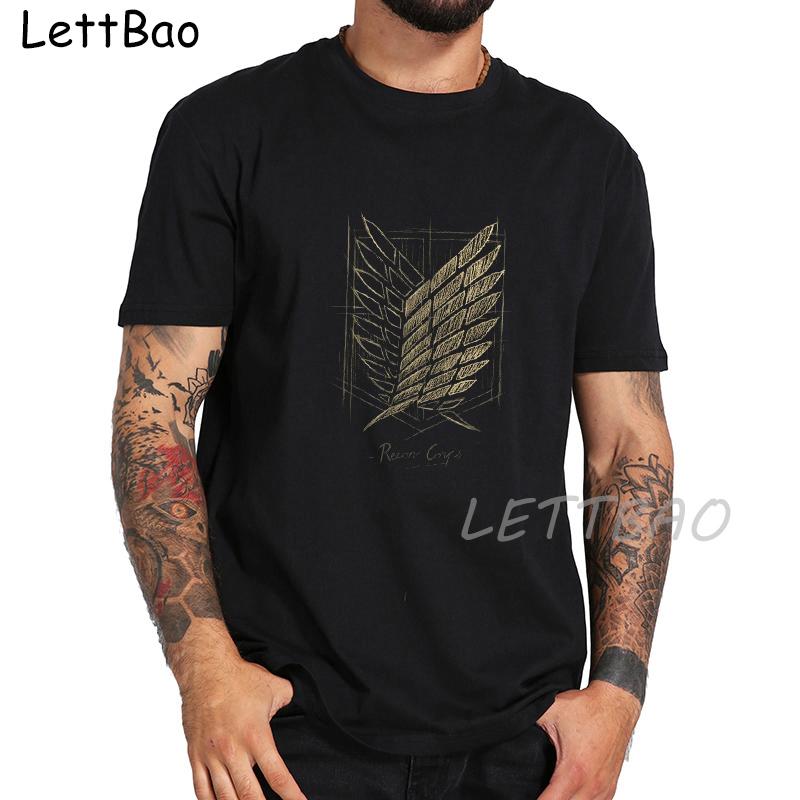 Men Kawaii Attack On Shadow Monstergraphic Tees Japanese Anime Attack On Titan T Shirt