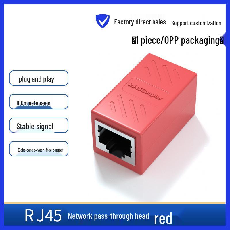 RJ45 Gigabit Network T-Adapter Splitter Extender