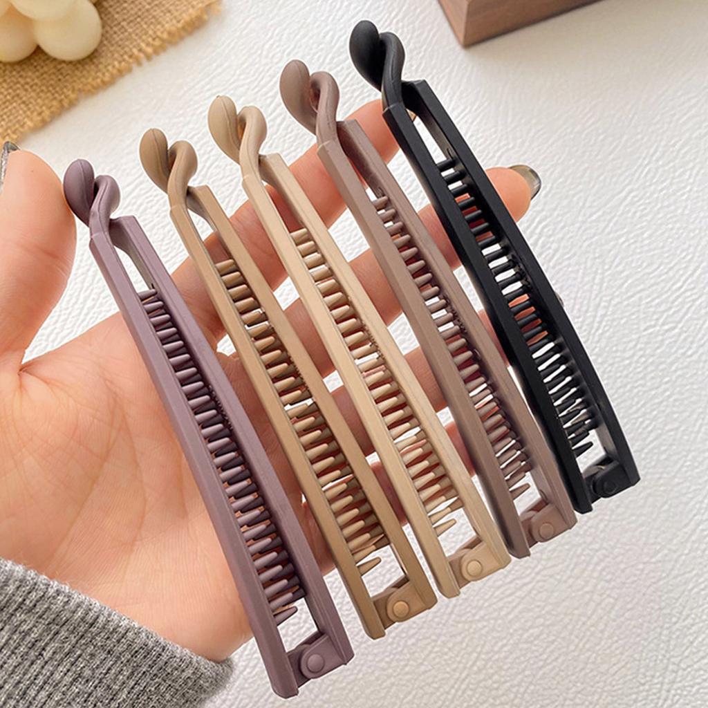 Матовый зажим для волос 'банан' для женщин и девочек, сильная фиксация, зажимы для хвостика и пучка, портативные аксессуары для укладки волос