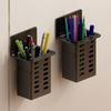 Plastic Wall Mounted Storage Box No Drill Self Adhesive Makeup Brush Storage Box Space Saving Simple Toothbrush Storage Rack