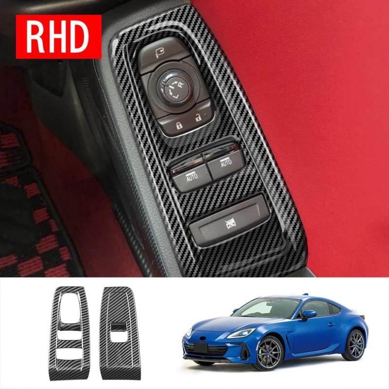 LHD RHD FOR SUBARU BRZ/ZD8 TOYOTA GR86/ZN8 ABS carbonfiber door armrest window lift swtich glass rise button cover
