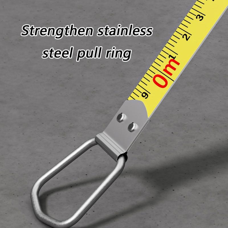 10/15/20/30/50m Hand Crank Fiberglass Tape Measure Feature Shockproof ABS Housing for Longevity Construction Ruler Tape