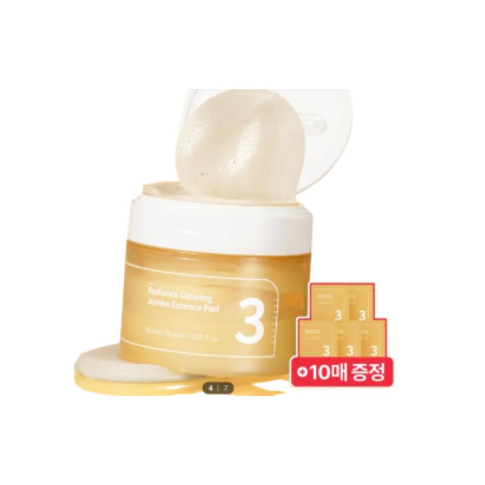Numbuzin No.3 Clear Skin Toner Pad Set Brightening & Hydrating Skin Care (70 Sheets + 10 Sheets)