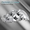 4 PCS Wheel Center Hub Caps Compatible With 6 Lugs Tundra 17" 5 Twin Spoke Silver Wheels 2003-2006, Sequoia 17" 5 Twin Spoke Silver Wheels 2003-2007