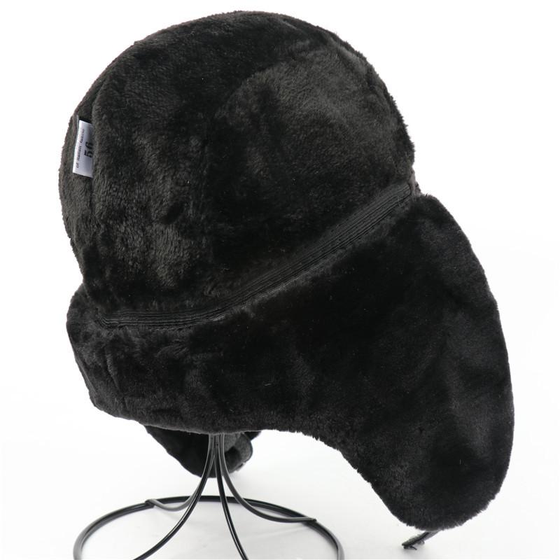 Новая мужская ветрозащитная уличная шапка, утепленная шапка с защитой ушей, русская термошапка, шапка из ПУ, шапка с Северо-Востока, для велоспорта