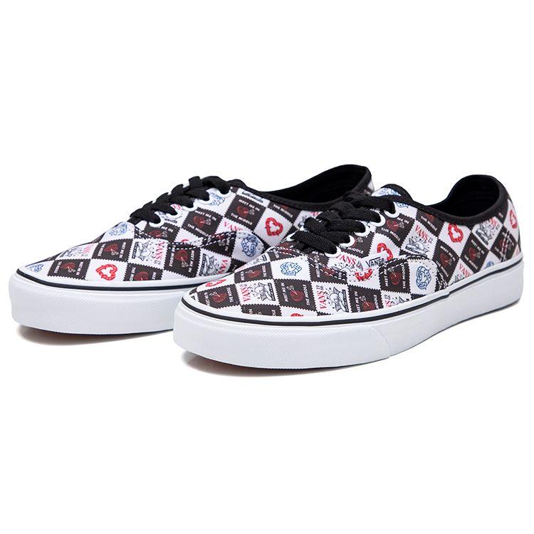 Vans Authentic Heart Checkerboard Low Top Skate Shoes Unisex Sneaker Black White VN0A5KRDB0A