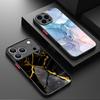 Магнитный чехол с мраморным узором для iPhone 17 15 16 Pro Max 14 13 Pro 17 Для Magsafe Беспроводная зарядка Мягкий край Жесткий ПК Чехол для телефона