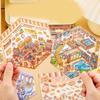 Забавная 3D миниатюрная сцена Наклейка Мультяшная 3D Наклейка с пейзажем Наклейка для скрапбукинга для журнала Чехлов для телефона Бутылки для воды