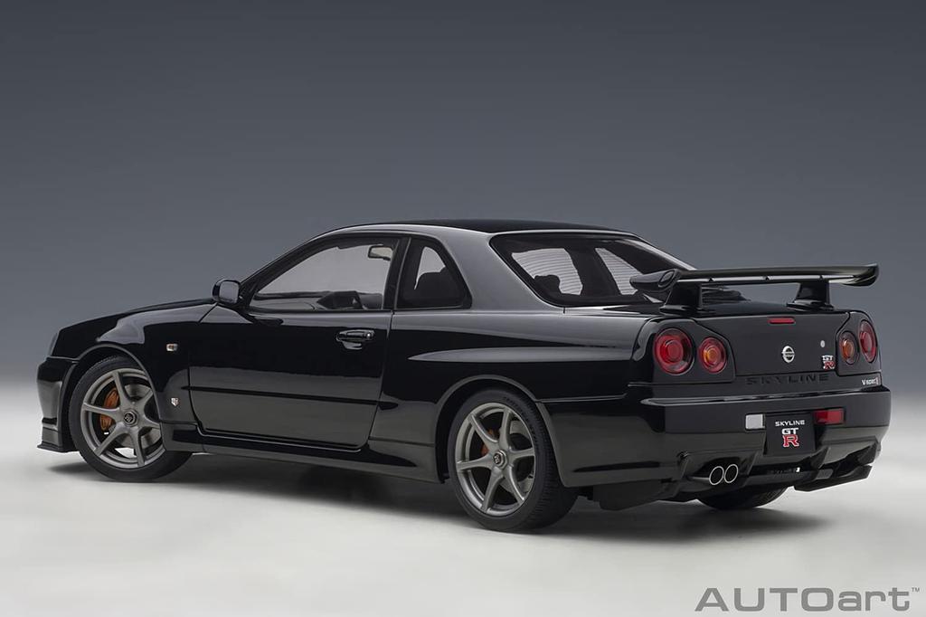 AUTOart Nissan Skyline V Spec II Black Pearl Finished Product 77407 1/18 GT-R (R34)