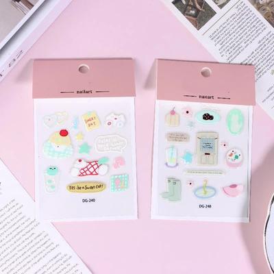 Милые Мультяшные 3D Кошки Собаки Эпоксидные Смоляные Наклейки Kawaii DIY Наклейка для Блокнота Для Декора Телефона Ноутбука