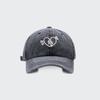 Korean Style Love Heart Baseball Cap Sunscreen Washed Cotton Peaked Hat Embroidered Sun Hat  Couple