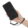 For iPhone 16 Plus Stand Case Magnetic Closure Skin Touch Leather Flip Phone Cover with Wallet