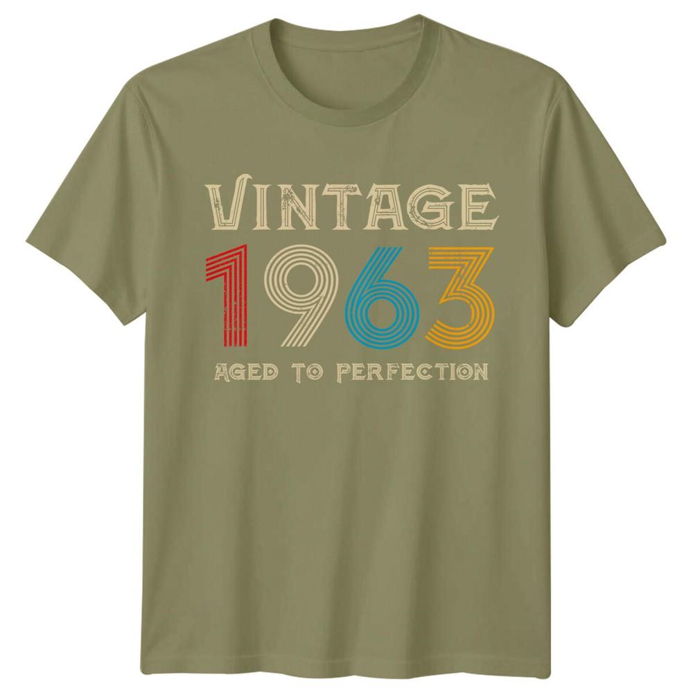 Vintage 1963 Aged To Perfection Unisexs T Shirt 63rd Birthday Gift