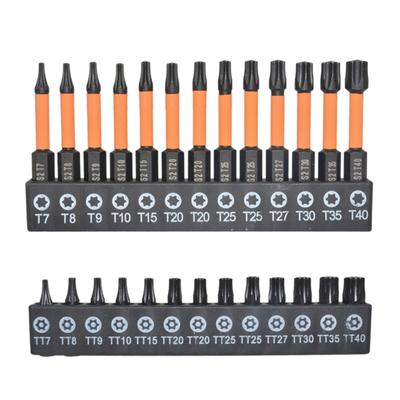 25/50 мм Магнитная отвертка Torx Бита T7 T8 T9 T10 T15 T20 T20 T25 T27 T30 T35 T40 Для электрических отверток Ручной инструмент