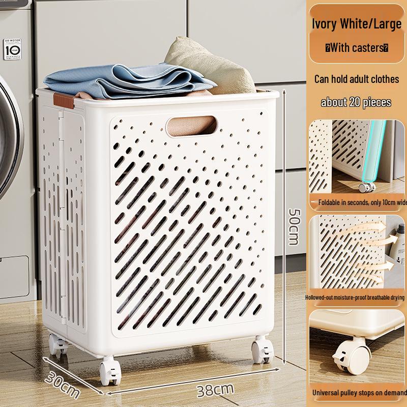 Foldable Large Capacity Laundry Hamper for Bathroom and Household Use