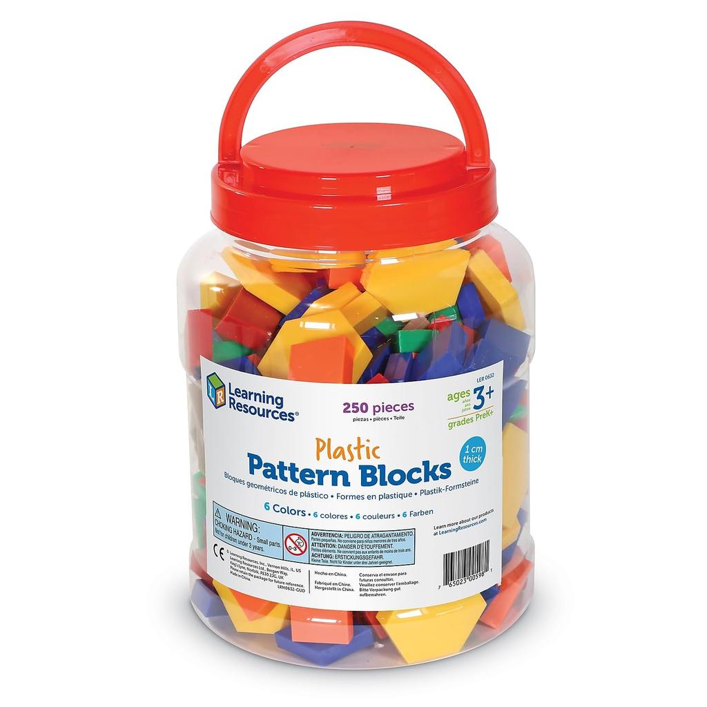 Learning Resources Plastic Pattern Blocks LER 0632