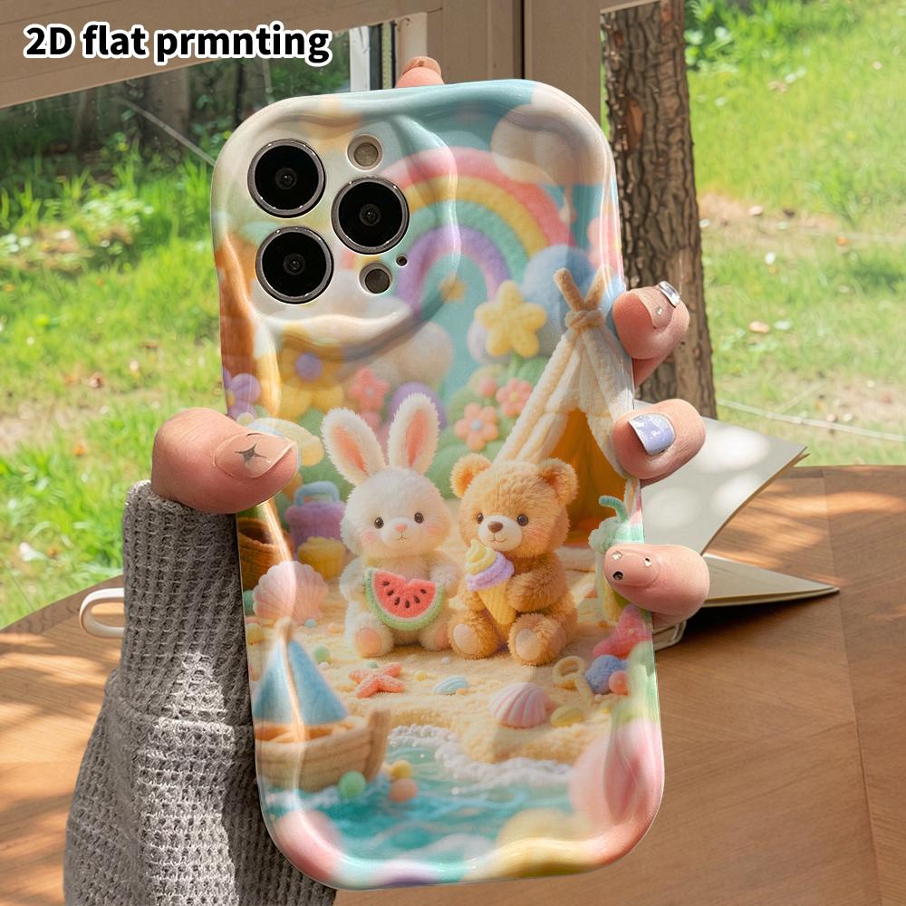 Phone Case: 2D flat, fits iPhone 18, 17, 16, 15, 14, 13, 12Pro protective case, perfect for beach picnics, Christmas, Halloween, and holiday gifts