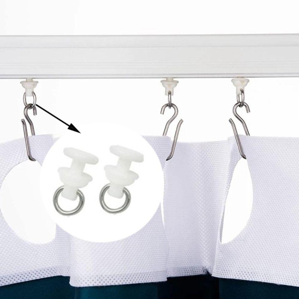 20 шт./упак. Пластиковый ролик для карниза для штор, бесшумный карниз для штор, прямой карниз для штор