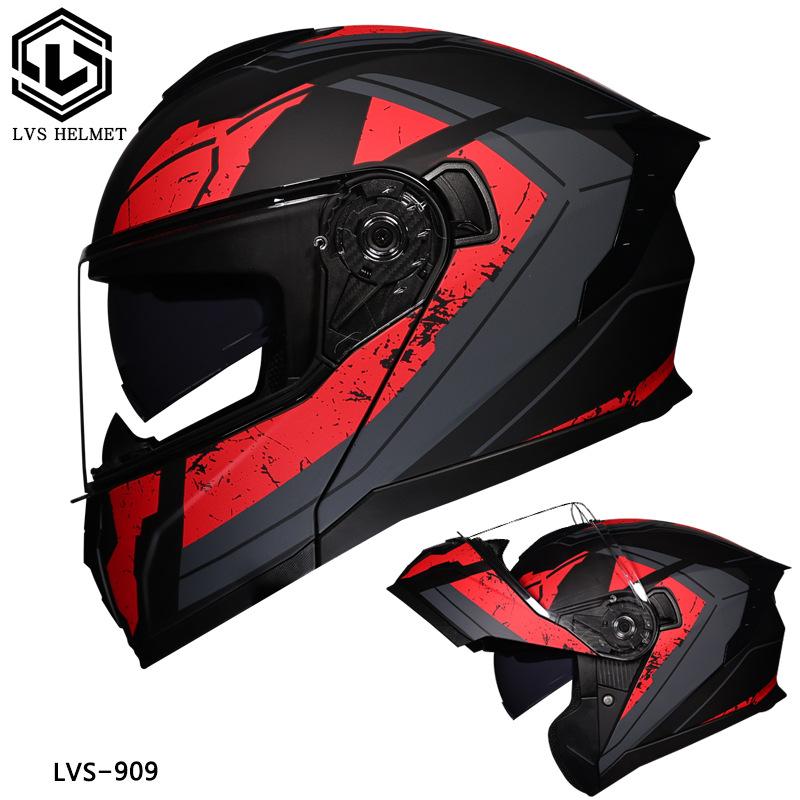 Motorcycle Helmet Men's and Women's Face-off Helmet Summer Locomotive Full Helmet Universal Safety In All Seasons