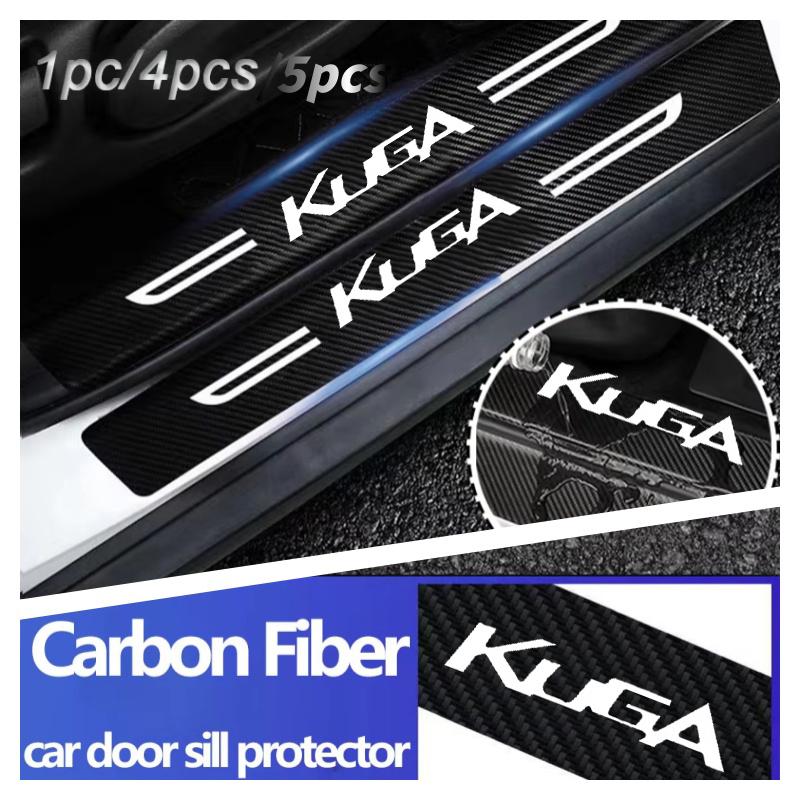 Car Door Threshold Sill Protective Stickers Anti Scratch For Ford KUGA Logo Protective Film Waterproof Decals Car Accessories