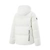 Li Ning Hot Pot Down Jacket Series Water-Resistant Solid Color Hooded 600 Fill Power Short Winter Down Jacket Women Outerwear Off-White AYMU338-1