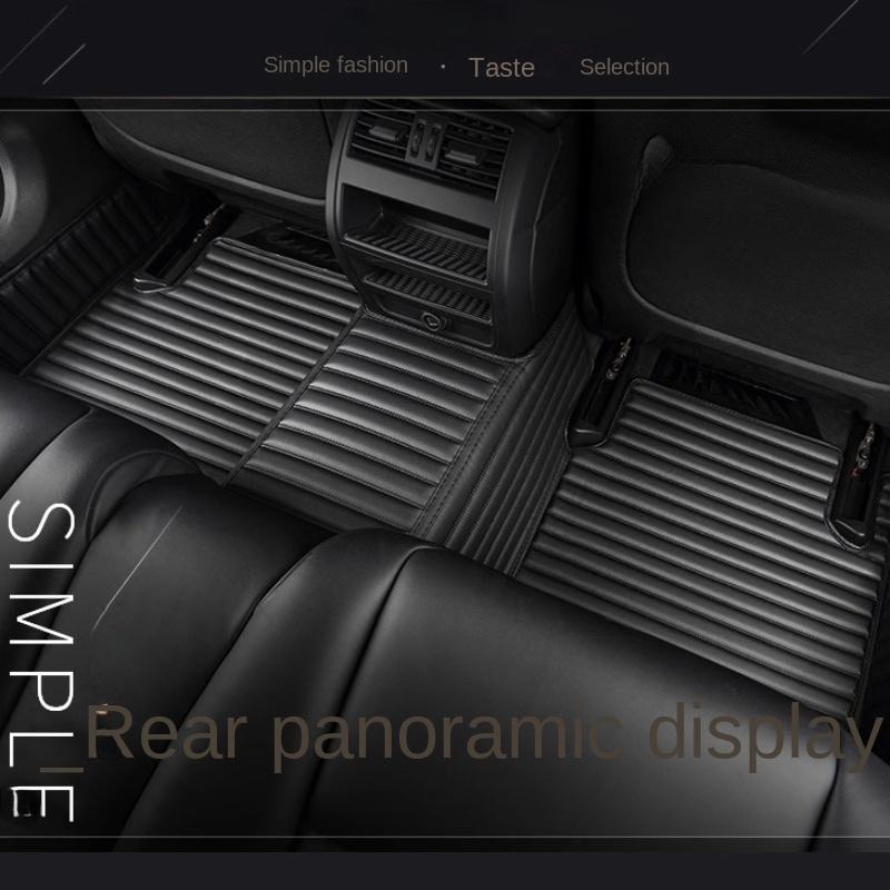 Striped Pu Leather Custom Car Floor Mat for Chevrolet Malibu XL 2016-2024 Year Interior Details Car Accessories Carpet