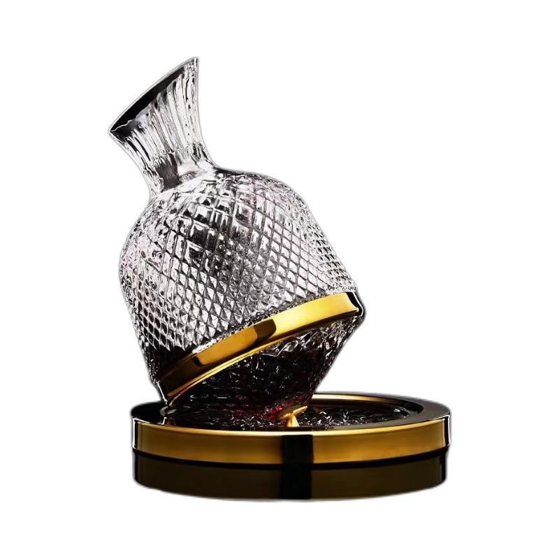 Набор хрустальных декантеров для вина: Роскошная подарочная коробка для вращающихся стаканов