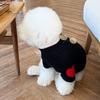 Pet Pullover Fashionable Love Pattern Dog Shirt Comfortable Warm Cat Two-Legged Clothing Pet
