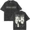 Ограниченная серия Crystal Castles Выстиранная Винтажная Выстиранная Футболка Мужская Женская Ретро Готический Панк Стиль Футболки Мужские Хип-Хоп Оверсайз Футболки