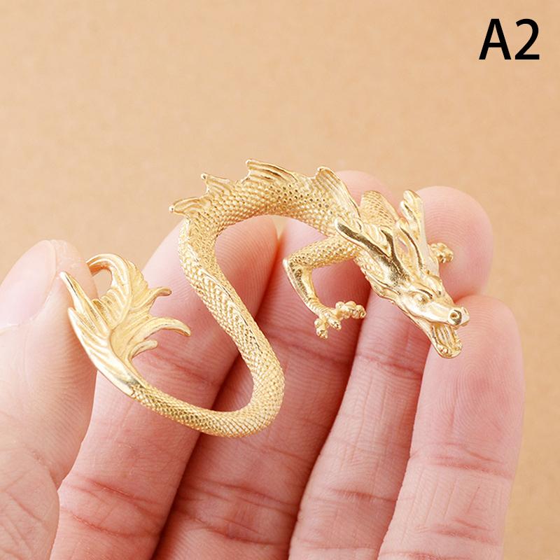 Китайский Зверь Статуя Дракона Бронзовая Статуэтка Украшения Античная Медь Мифическое Животное Миниатюрное Украшение Дома Коллекция Ремесел