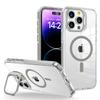 Прозрачный Магнитный Чехол-Бампер Для iPhone 17 17Air 16 15 14 Plus 13 12 Pro Max Magsafe Беспроводная Зарядка Металлический Держатель Объектива Чехол