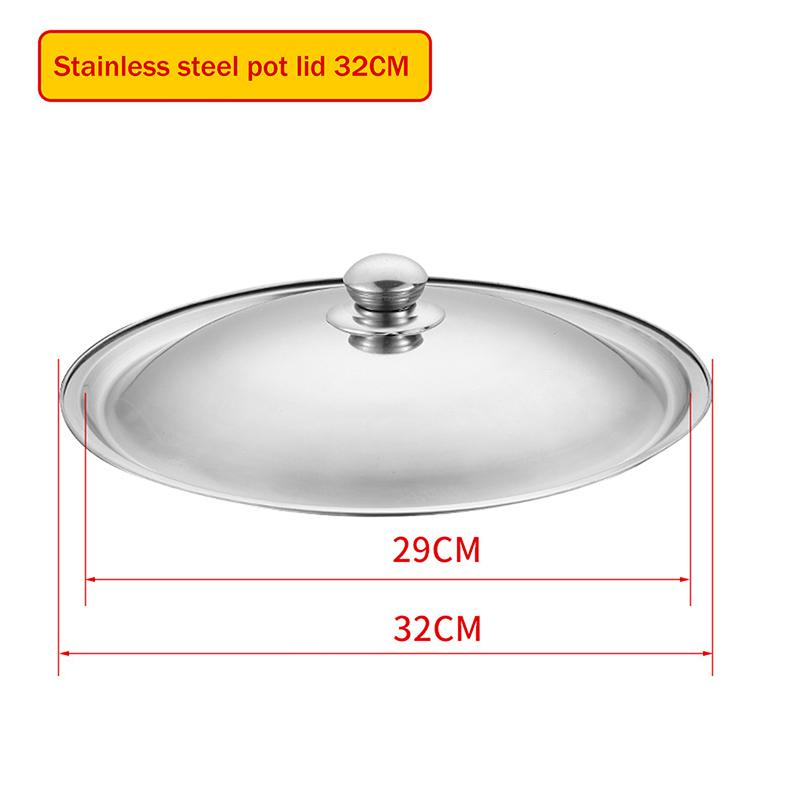 Круглая крышка для кастрюли из нержавеющей стали 10-32 см, универсальная замена, крышка для сковороды, гладкий край, можно мыть в посудомоечной машине, для сковороды, вока, кастрюли