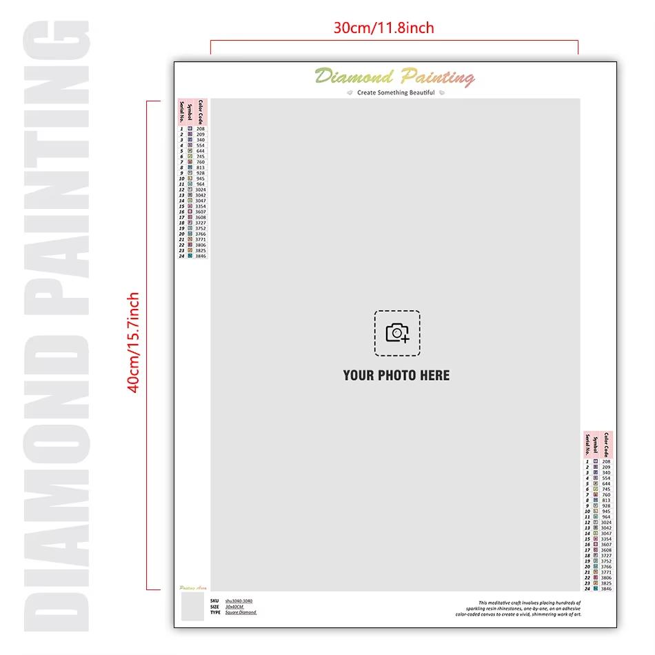 Фото на заказ алмазная живопись 5D DIY картина Стразы полная круглая алмазная вышивка продажа украшение дома