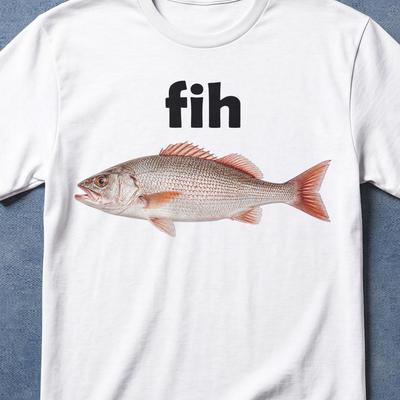 Funny Fishermen Shirt, Fih Fish Shirt Gift, Bass Fish Shirt, Misspelled Fishing Shirt, Brain Rot Shirt, Fishing Shirt, Fisherman Shirt