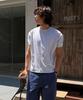 MOOD INSIDE Ribbed Muscle Round Half Tee_Black (Type A)