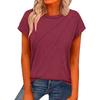 Женская мода повседневная облегающая футболка с короткими рукавами и круглым вырезом