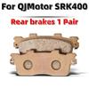 MRRANGT Sintered Metal Brake Pads for QJMotor SRK400 RR SRK450 RR OAO Electric Motorcycle Front Rear Brake Set