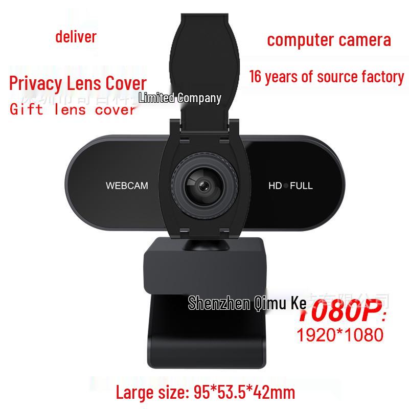 In-Stock 1080P HD Webcam with Microphone and Privacy Cover for Online Classes