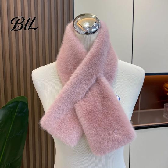 Fashionable Winter Accessories for Women Faux Fur Scarf, Neck Warmer Cold Weather, Short Collar Scarves, Soft Skin Friendly Plush Scarf & Not