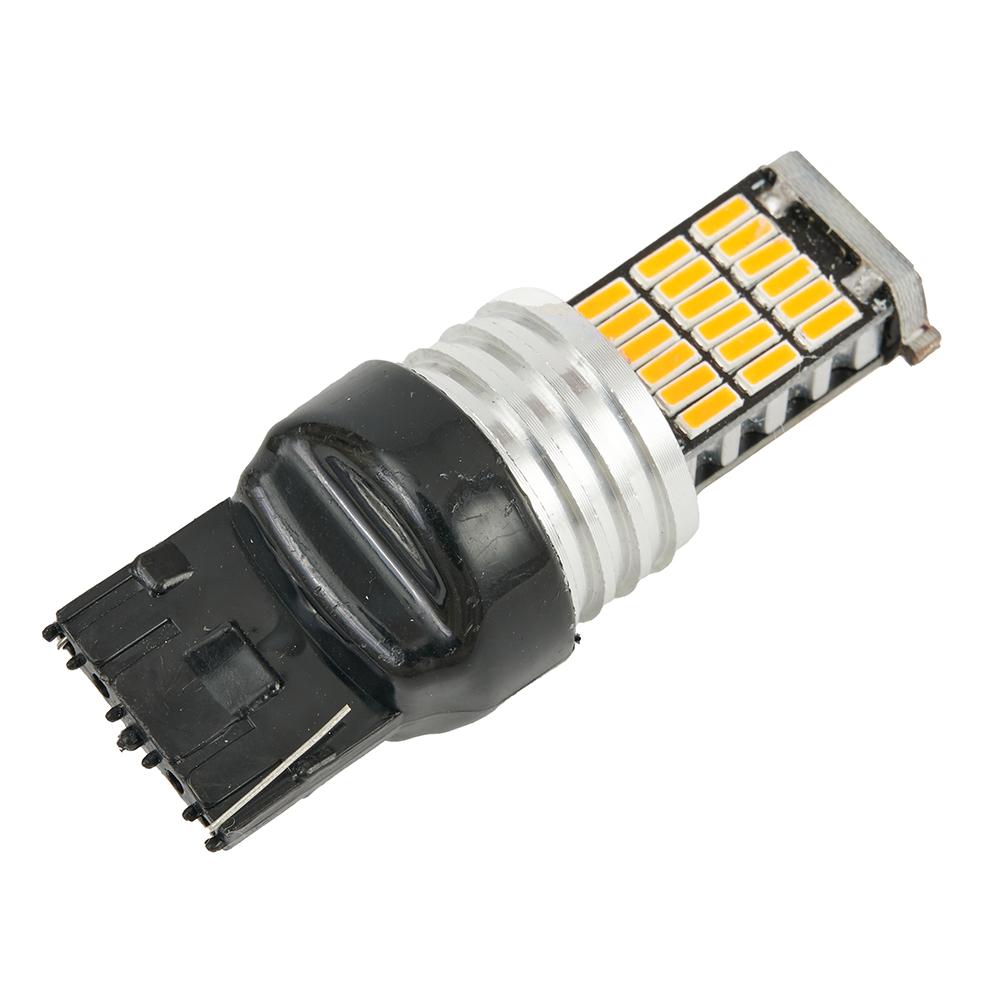 2x W21W T20 светодиодный янтарный Canbus 7440 указатель поворота WY21W лампа задний фонарь 45SMD автомобильный светодиодный DRL дневные ходовые огни