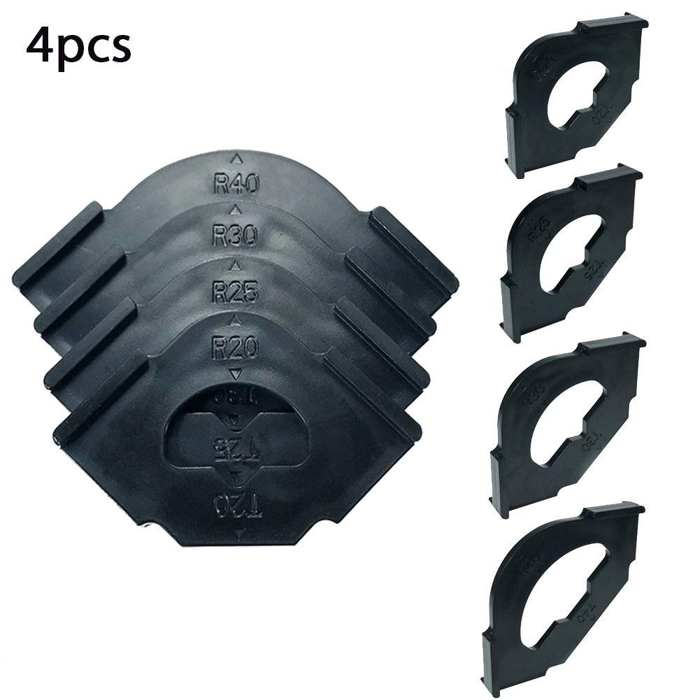 4PCS Half Fillet Positioner Rounded Corners Radius Jig Router Bit Template Tool For Woodworking Locator Corner Template