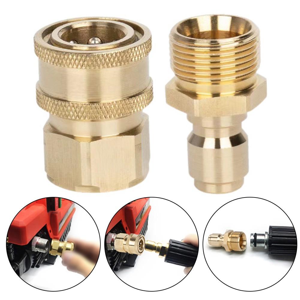 For High Pressure Washer 3/8 M22 Female and Male Quick Connect Adapter