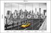 Photomural Taxi Crossing Brooklyn Bridge Smooth Vinyl 520x318