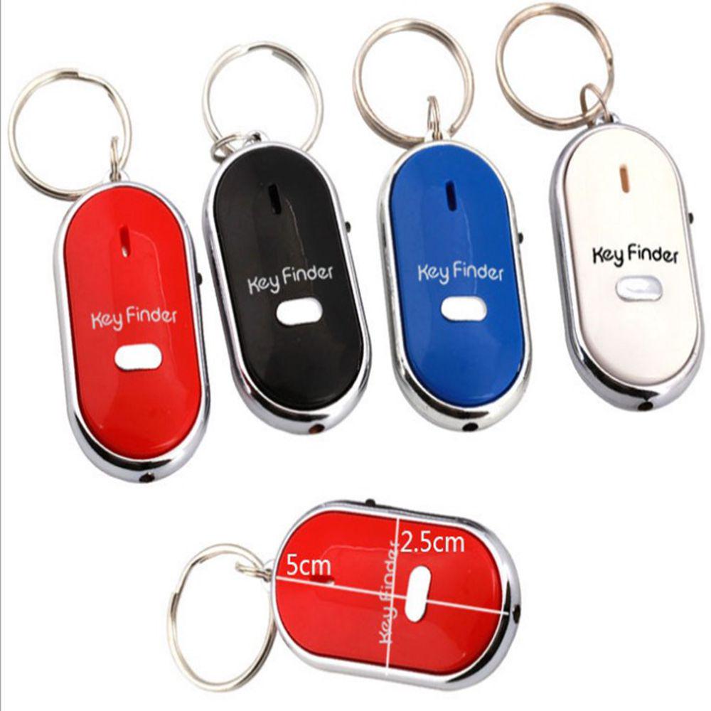 Smart Locator Whistle Anti-Lost Keychain Tracker LED Key Finder Sound Control