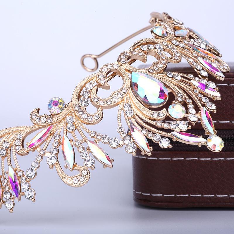 Свадебный головной убор, роскошная новая корона, свадебное платье в стиле барокко, аксессуары для волос с короной на день рождения